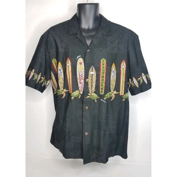 VINTAGE ROYAL CREATIONS Surf Boards Sea Turtles Hawaiian Camp Shirt Size XL - Picture 1 of 3